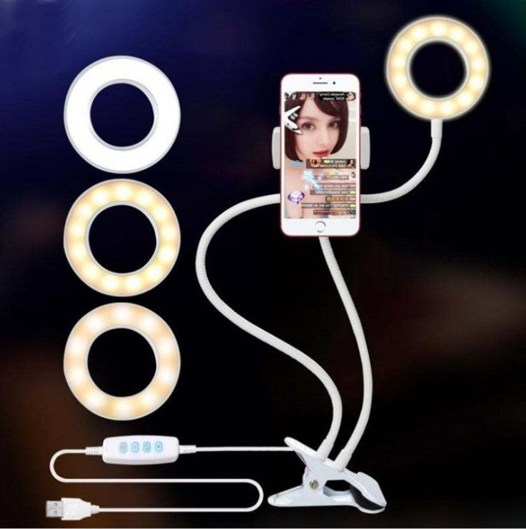 8cm mobile phone live fill light bracket stepless adjustment Vientiane hose rotating beauty light multifunctional ring light