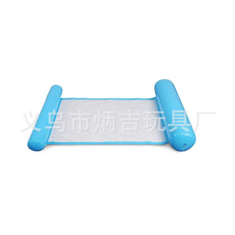 Amazon explosion models inflatable floating bed inflatable floating row foldable water deck chair water toy bed with net floating bed